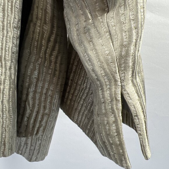 Eileen Fisher Women's Jacket PM Silk Blend Lined 3/4 Sleeve Textured Minimalist - Picture 8 of 10
